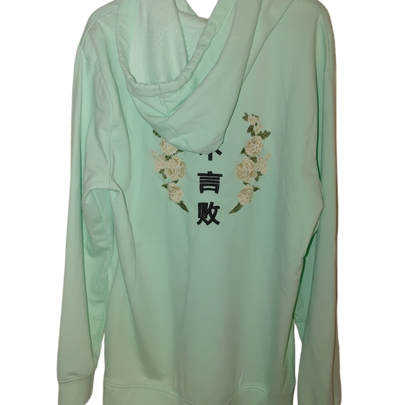 Blind Rooster Pullover Hoodie Sweatshirt Elevate "Never Give Up" Mint Green L - Picture 5 of 10